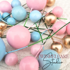 Balls gold/pink/blue - 20 pcs