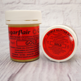 Sugarflair glitter paint Gold - 35 gr