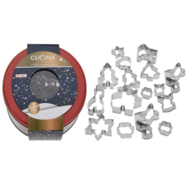 Kerst uitsteker set 15 st in blik