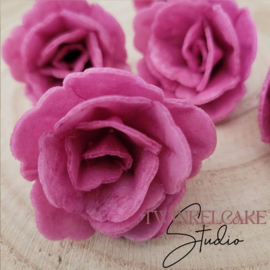 China 3D Rose small Purple 4.5 cm - 5 pcs (wafer paper)