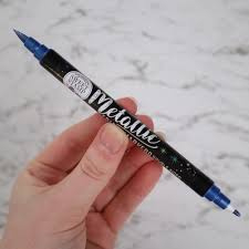 Sweet Stamp metallic Blue pen double side