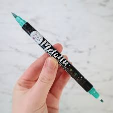 Sweet Stamp metallic Teal pen double side