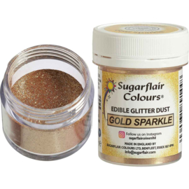 Sugarflair Gold Sparkle glitter Dust 10 gr E171 free
