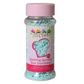 Glitter Schneeflocken Blau 50 gr