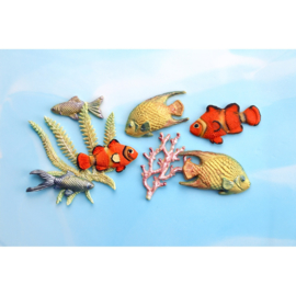 Fish, Seaweed and Coral silicone mould (Katy Sue Design)