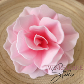 Roos 3D Extra Large Roze 12 cm - 1 st (waferpaper)