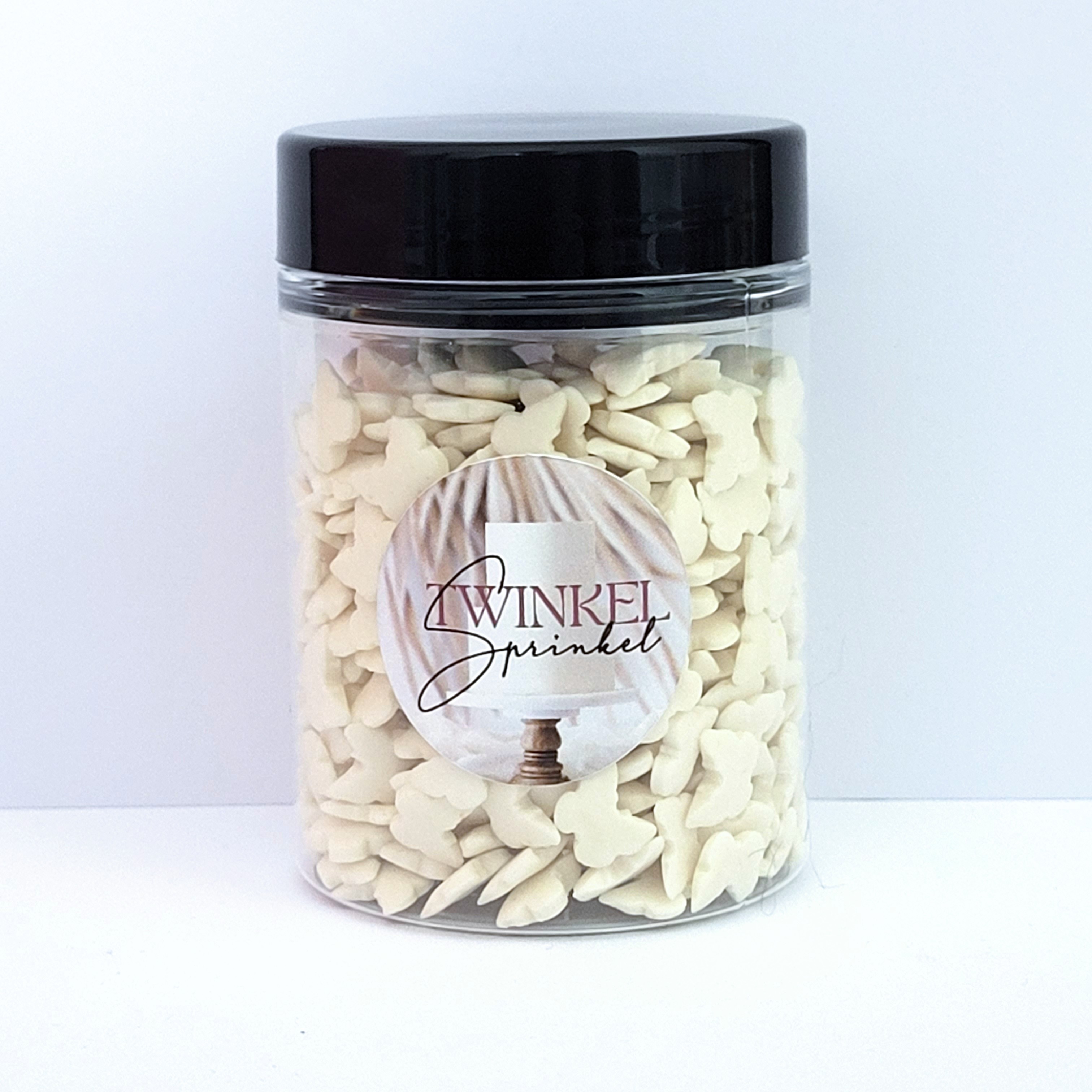 Twinkel Sprinkel Butterflies White - 60 gr - 5 pcs wholesale