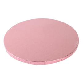 Cake Drum Pink (rose) rond 25 cm per 5 st.