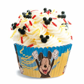Mickey Mouse baking cups - 50 st (blauw/geel)