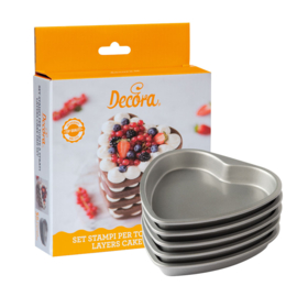 Hertz Backformen set 5 st 15 x 2 (h) cm - Layers Cakes