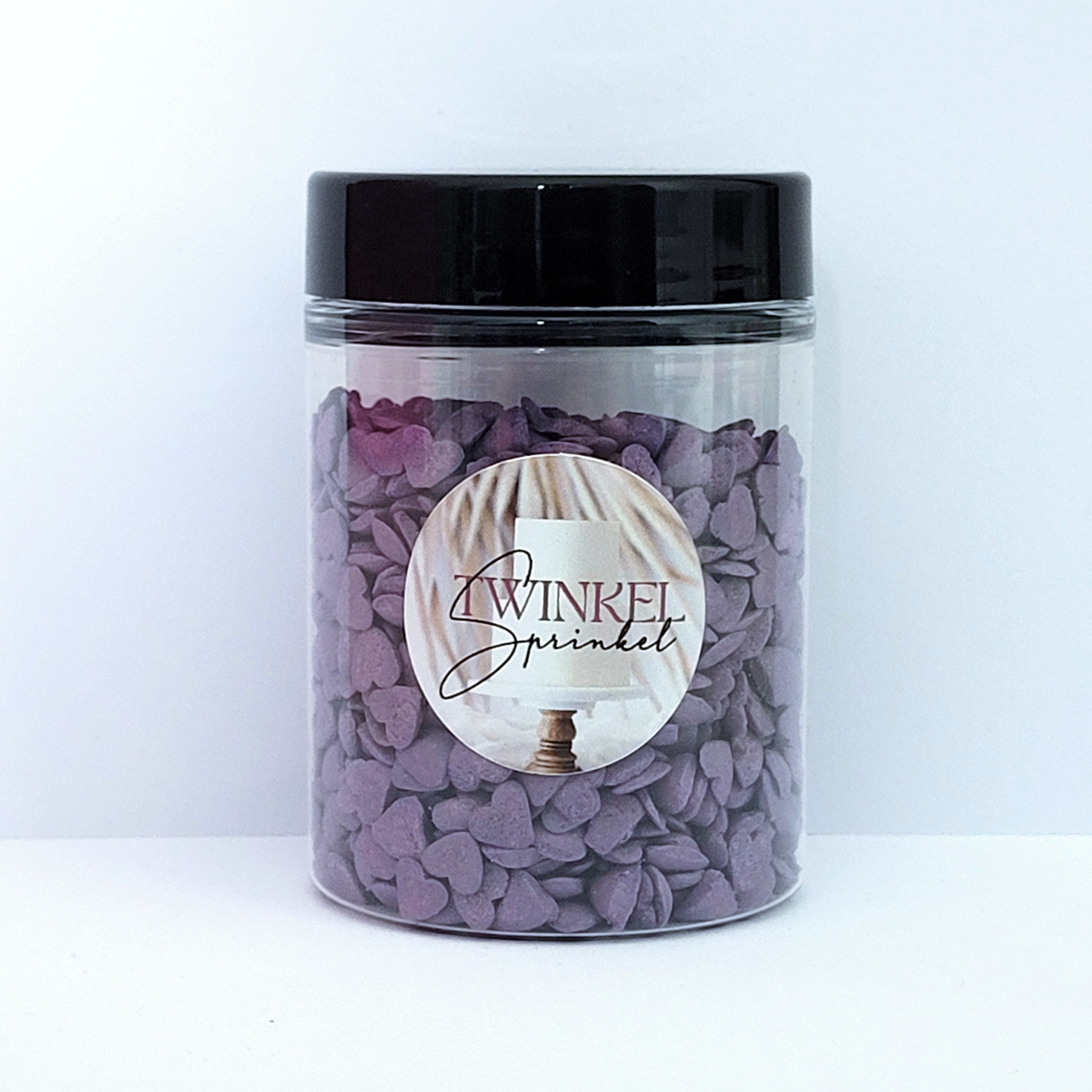 Twinkel Sprinkel Coeurs Mauves - 60 gr 5 pcs revendeurs