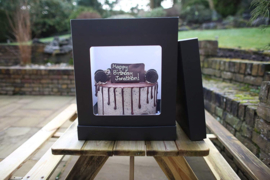 Boîte à gâteau avec fenêtre extra haute Olbaa 25 x 25 x 35 (h) cm Noir