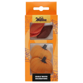 Autumn leaves and pumpkins wafer paper 10 st