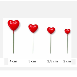 Set Hearts red 20 pcs