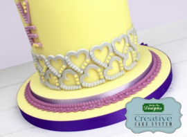 Rope and Pearl Borders silicone mould (Katy Sue Design)