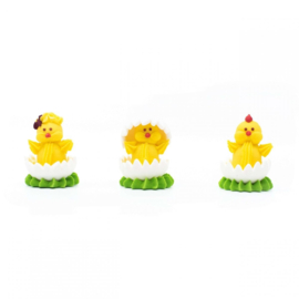 Kuikentjes 3 St - suikerdecoratie
