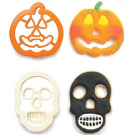 Skull &  pumpkin uitsteker set 2 st