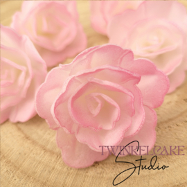China 3D Rose small Light Pink 4.5 cm - 5 pcs (wafer paper)