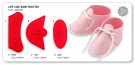 Babyschühchen 3D Ausstecher (life size Baby Bootee)