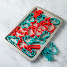 Plätzchenbackblech + Ausstecher (21 st) für Weihnachten