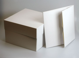 Witte Hoge taartdoos 30.48 x 30.48 x 15 cm PER 10 STUKS