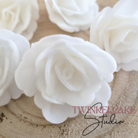 China 3D Rose small White 4.5 cm - 5 pcs (wafer paper)