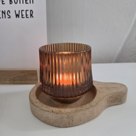 Waxinelichthouder oranjebruin
