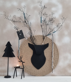 DIY Kerst jute wandcirkel rendier