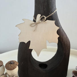 Houten herfstblad