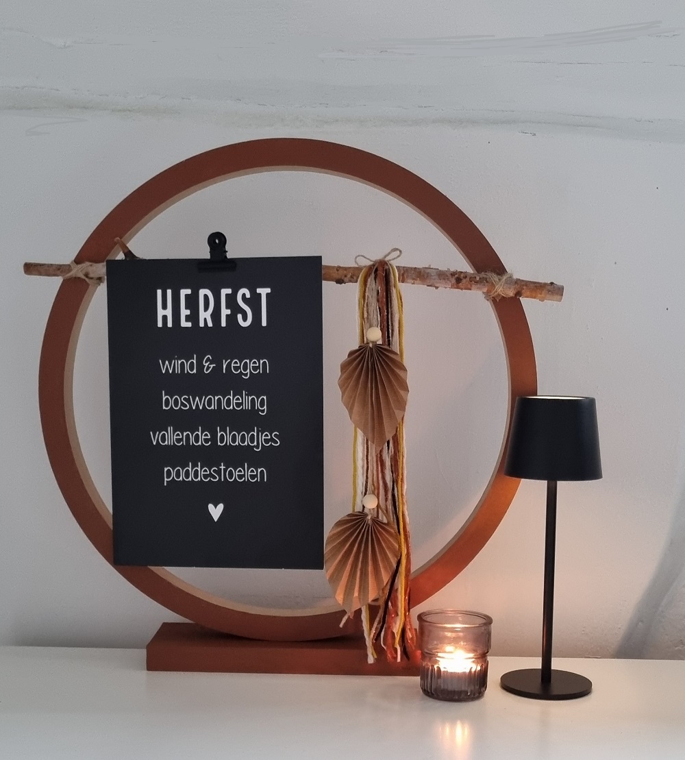 DIY houten ring herfst