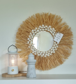 DIY raffiaspiegel