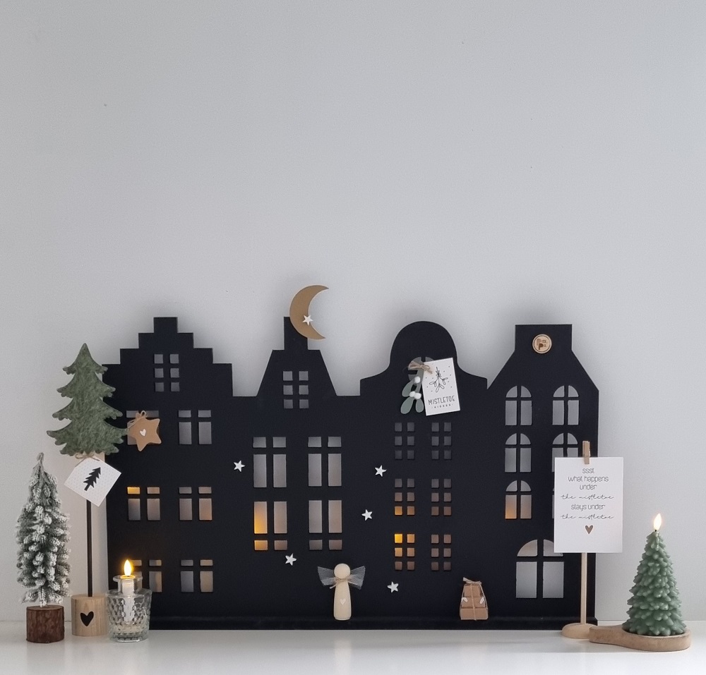 DIY Kerst grachtenstraatje