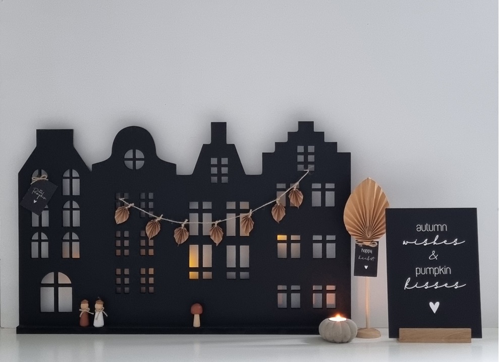 DIY herfst grachtenstraatje
