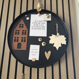 Houten herfstblad