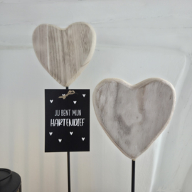 Houten hart/bloem