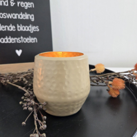 Waxinelichthouder beige