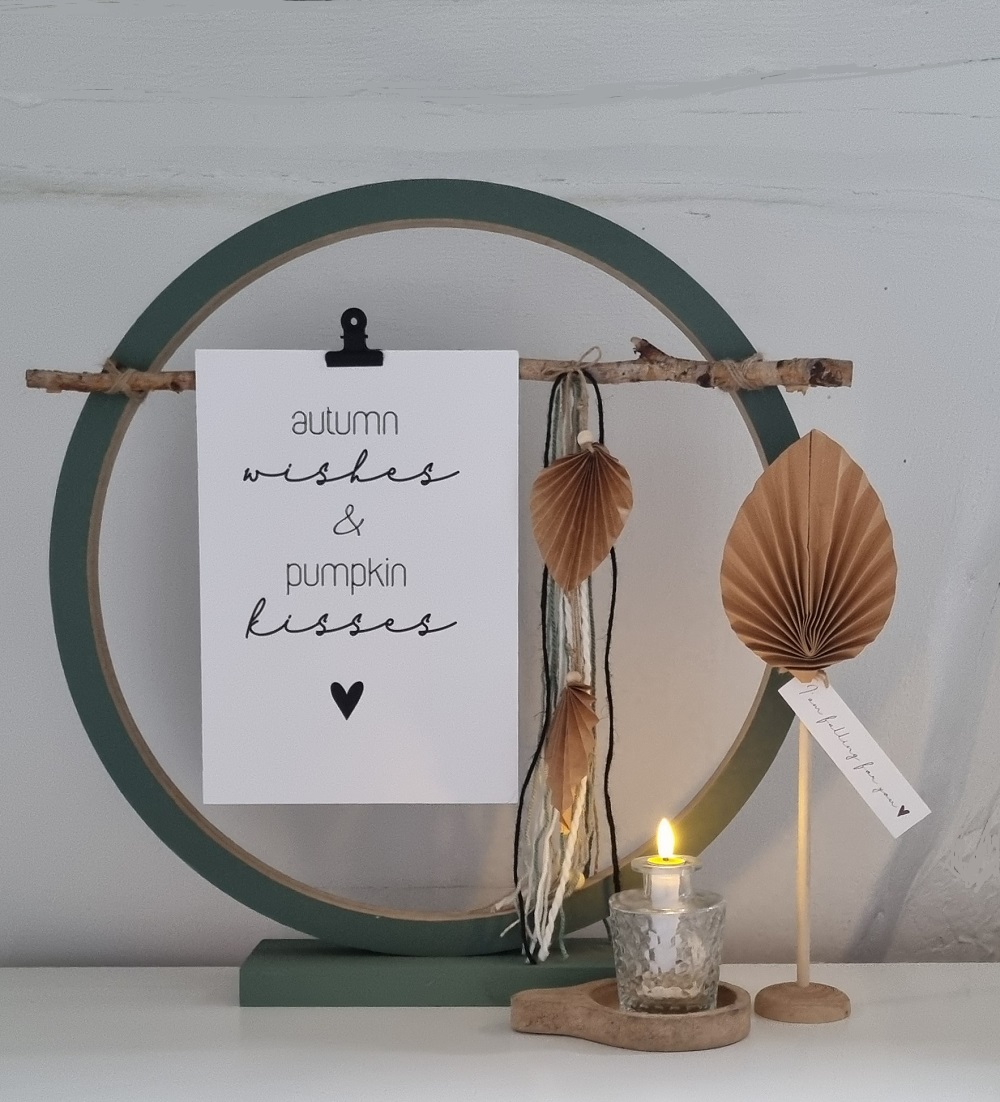 DIY houten ring herfst