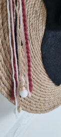 DIY jute wandcirkel hert