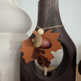 Houten herfstblad