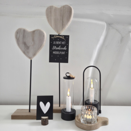 Houten hart/bloem