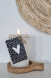 Houten plankje LED kaars