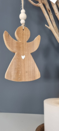 Houten hanger engel