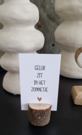 Geluk zit in het zonnetje