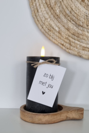 Houten plankje LED kaars
