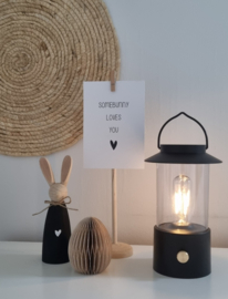 LED lantaarn (wit/zwart/olijfgroen)