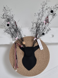 DIY jute wandcirkel hert