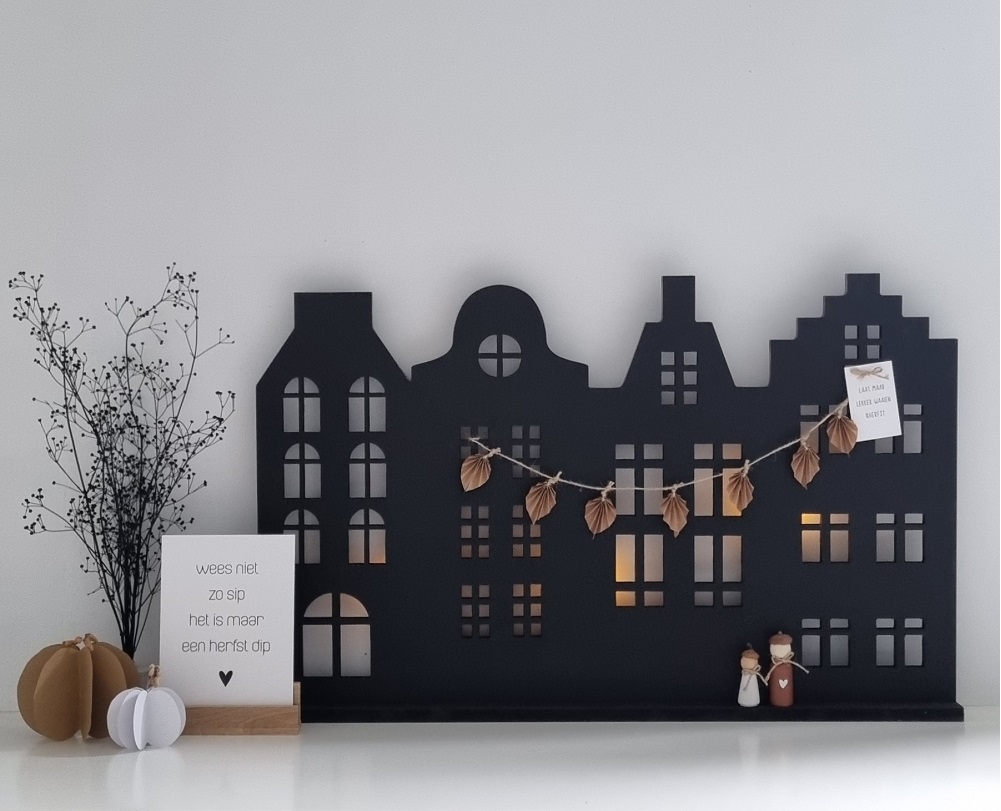 DIY herfst grachtenstraatje