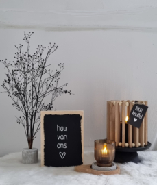 DIY houten windlicht