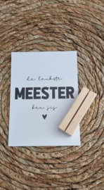 Kaart & houten kaarthouder meester