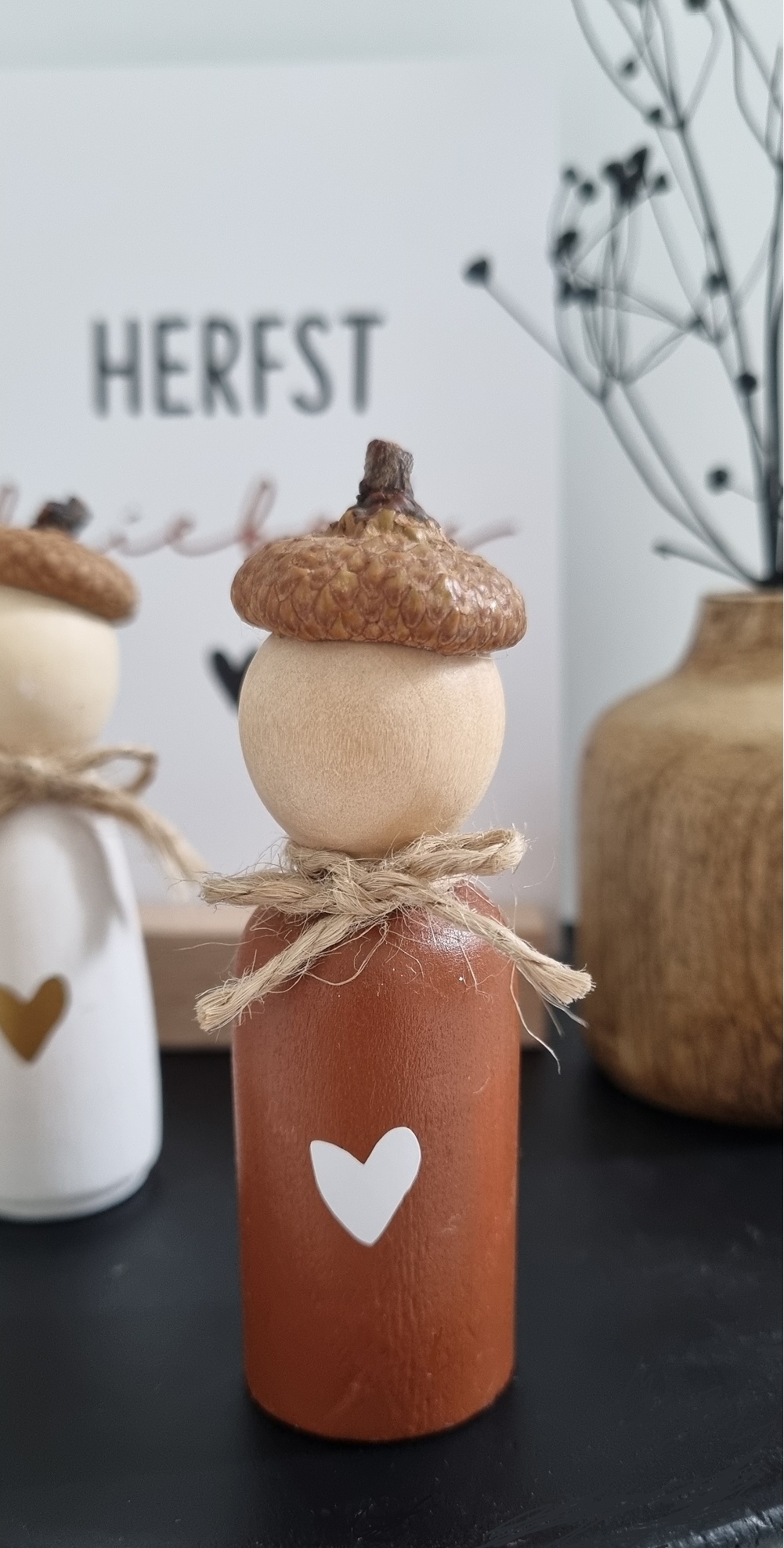 DIY houten poppetje herfst